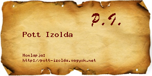 Pott Izolda névjegykártya